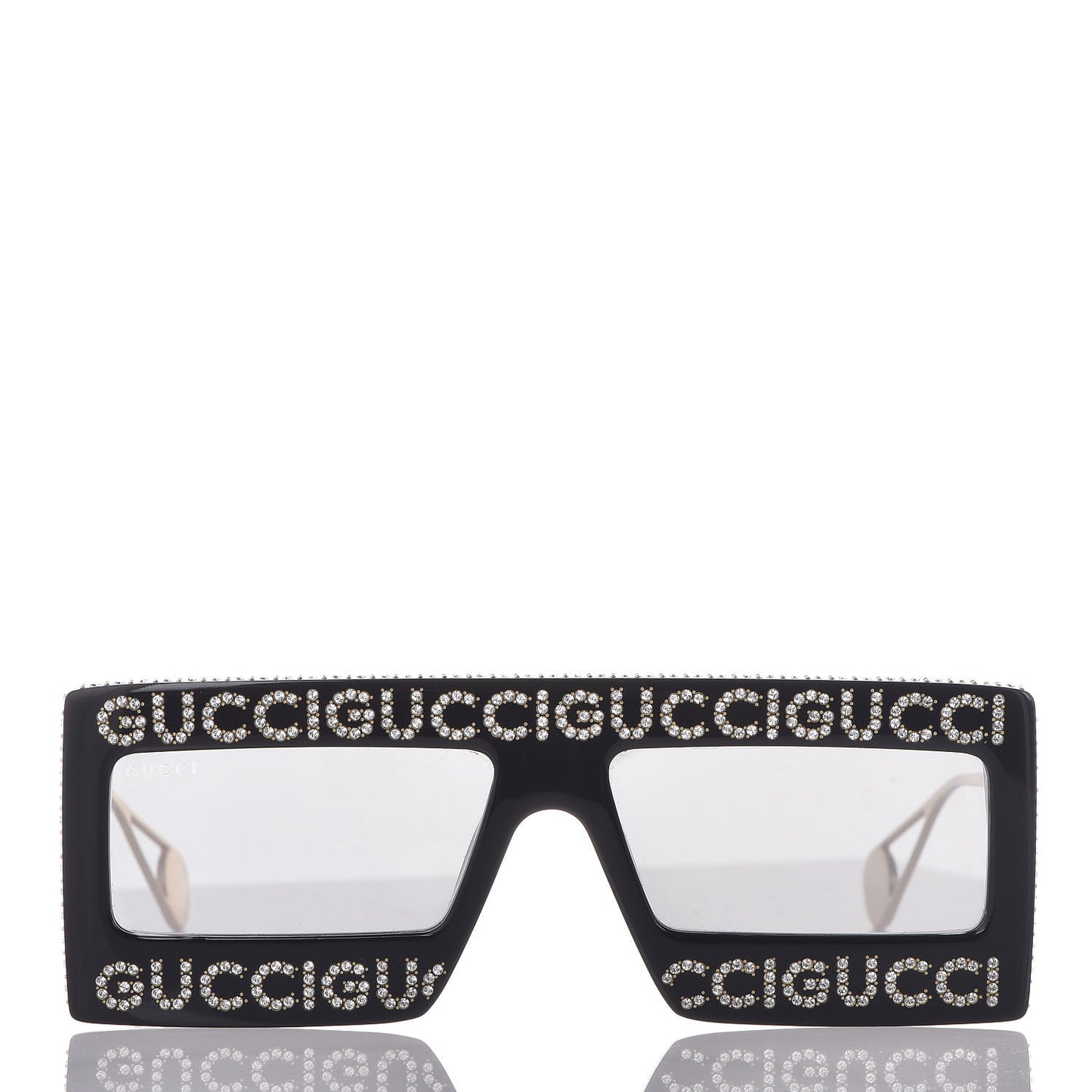 Acetate Crystal Mask-Frame Sunglasses GG0431S Black