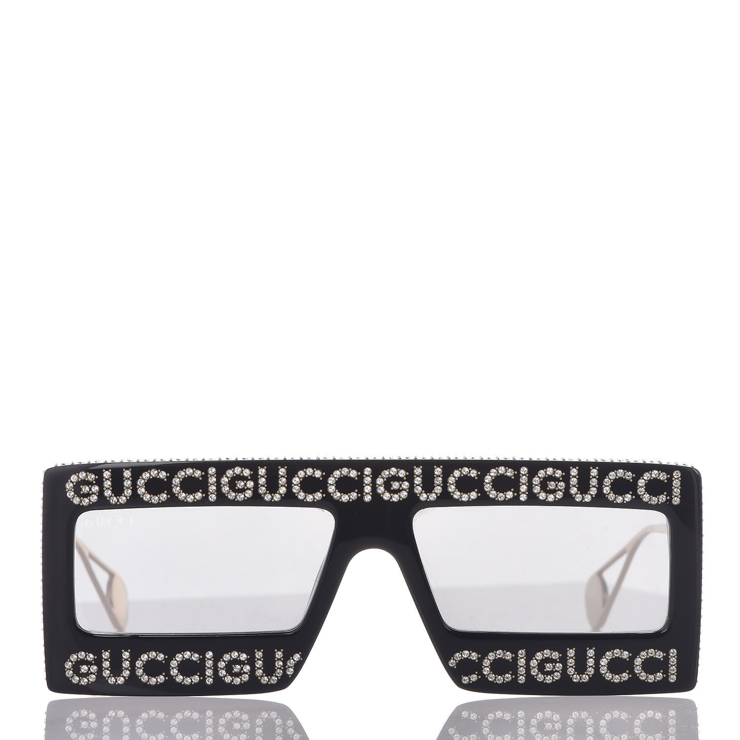 Gucci Acetate Crystal Mask-Frame Sunglasses GG0431S Black 3 of 8