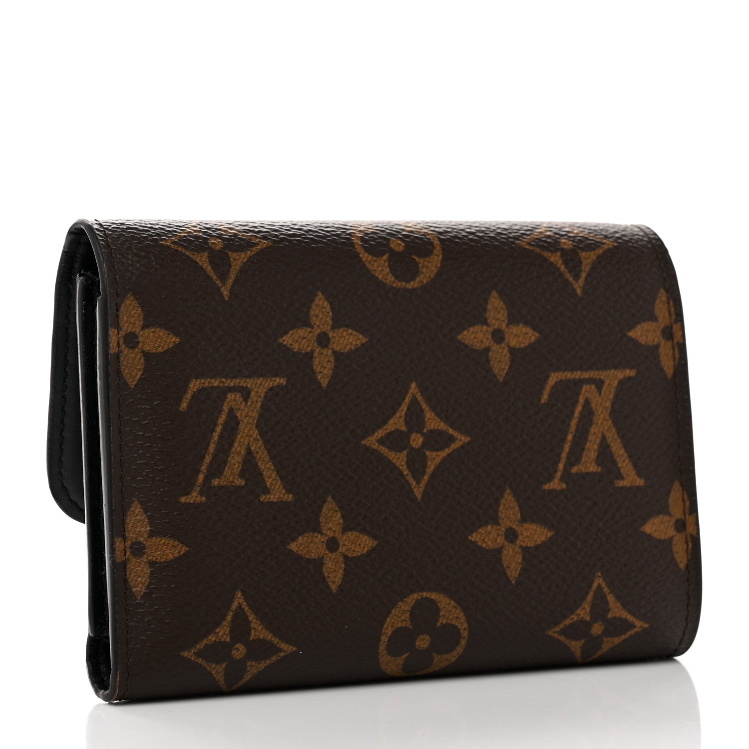 Louis Vuitton Monogram Flower Lock Compact Wallet Black 3 of 8