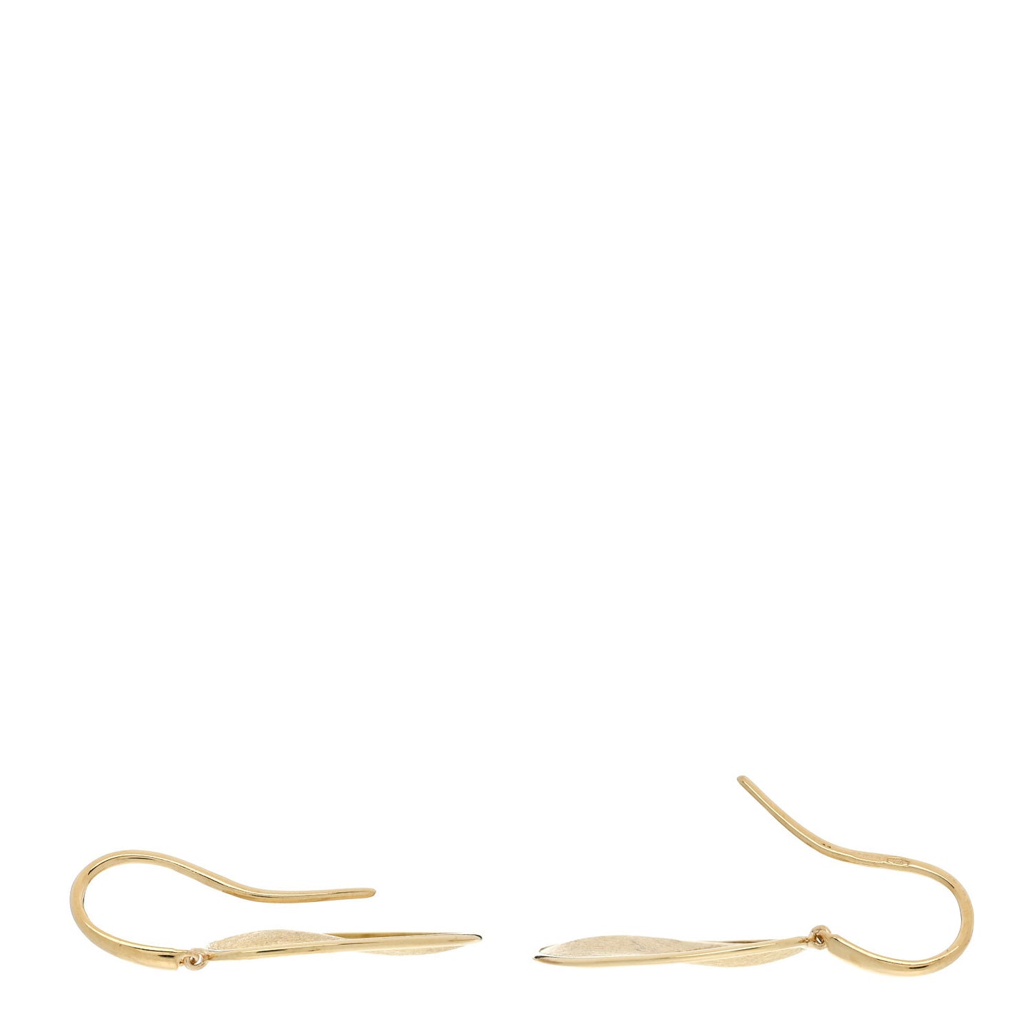 18K Yellow Gold Medium Lunaria Drop Earrings