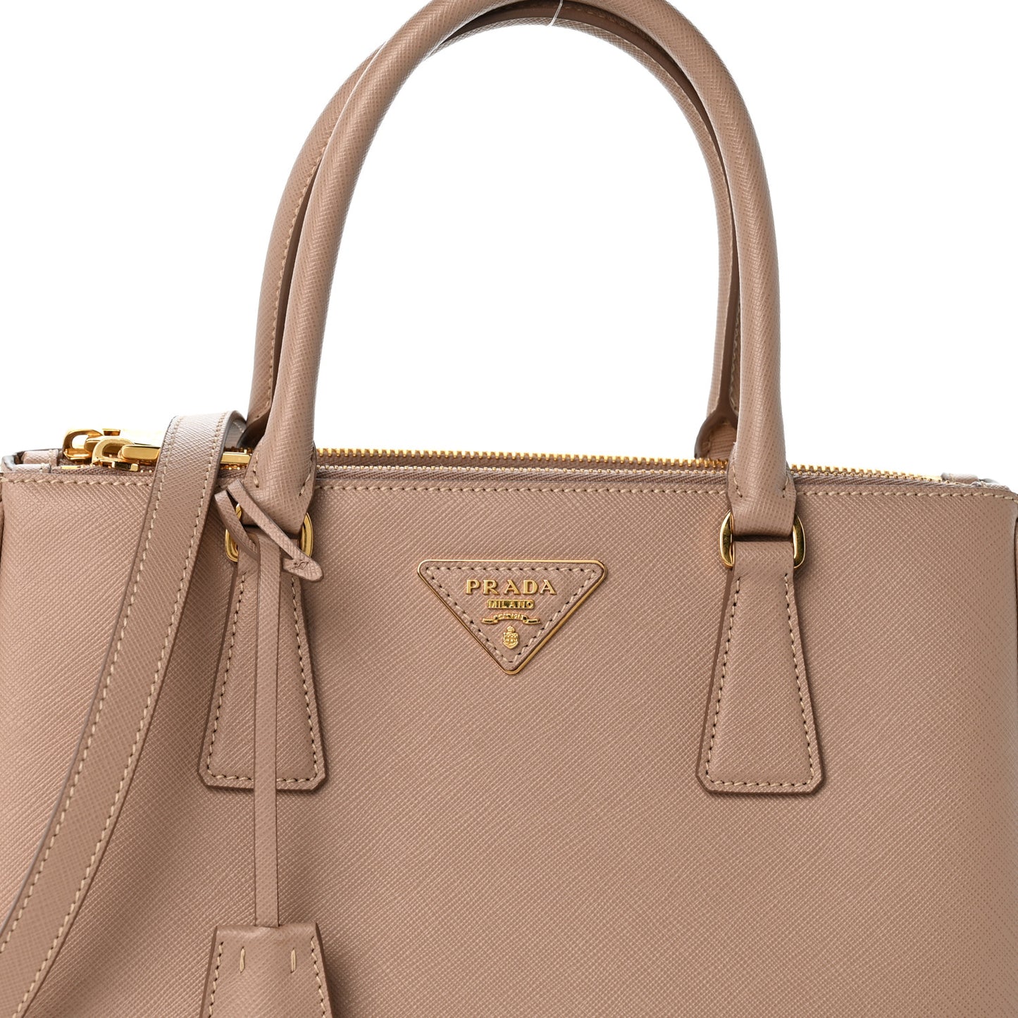 Saffiano Small Galleria Double Zip Tote Cipria