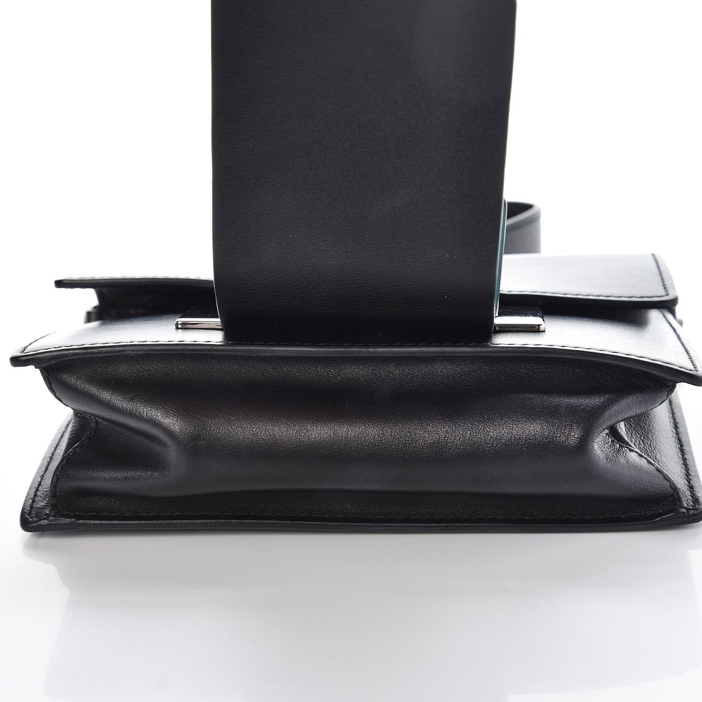 City Calf Crystal Embellished Ribbon Bag Nero Black Jade