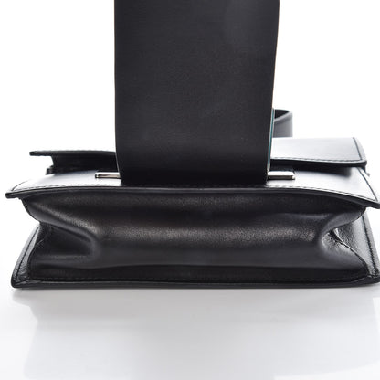 Prada City Calf Crystal Embellished Ribbon Bag Nero Black Jade 12 of 14