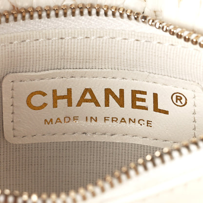 Chanel Raffia Effect Tweedy Mini Flap Bag White Black 6 of 12