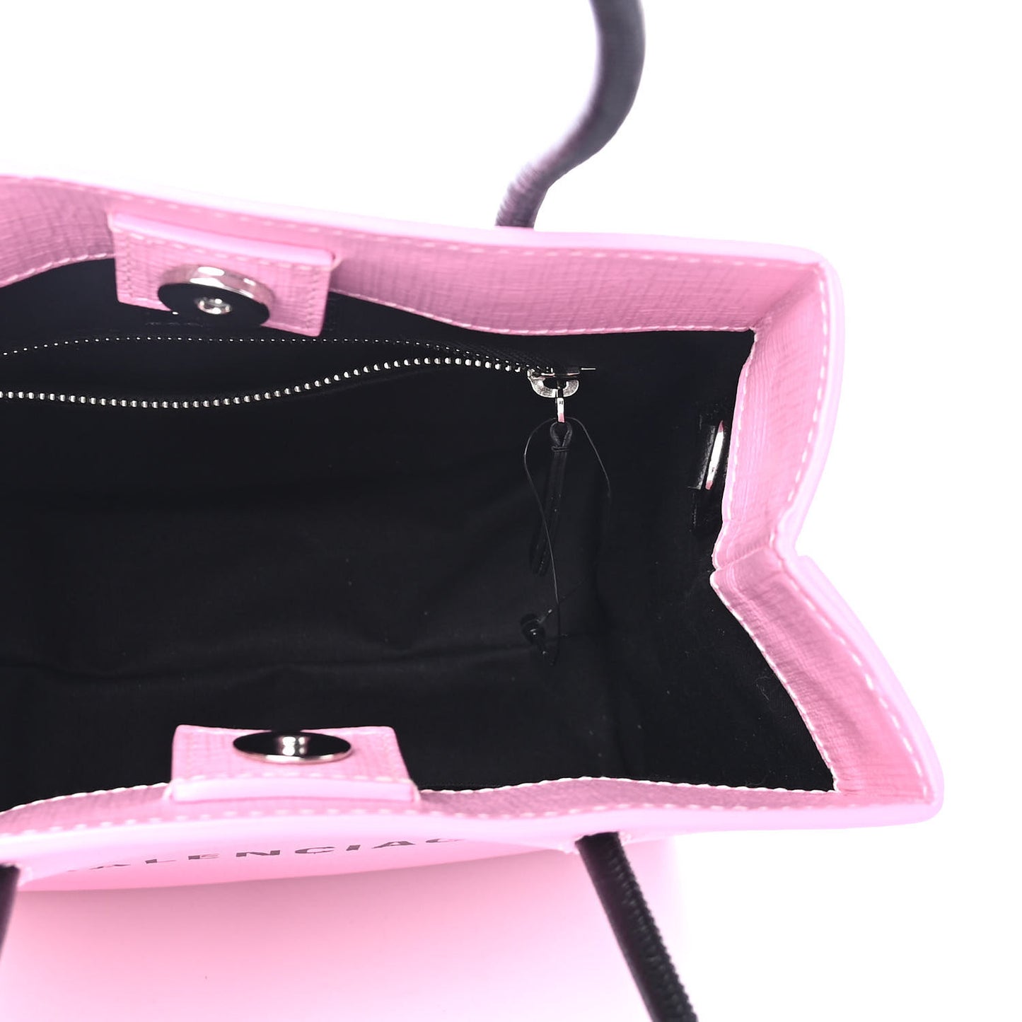 Squared Calfskin Logo North South Shopper Tote XXS Pink