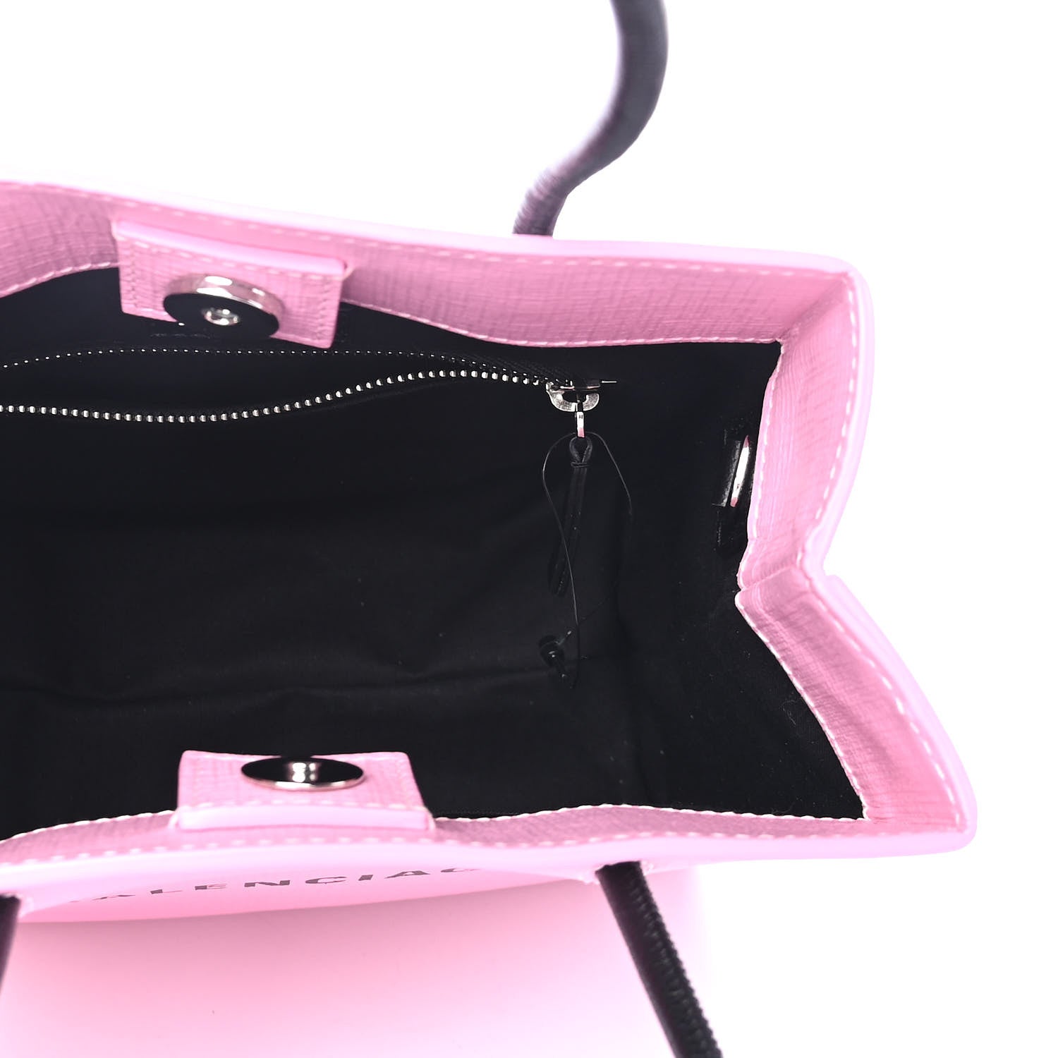 Balenciaga Squared Calfskin Logo North South Shopper Tote XXS Pink 4 of 4
