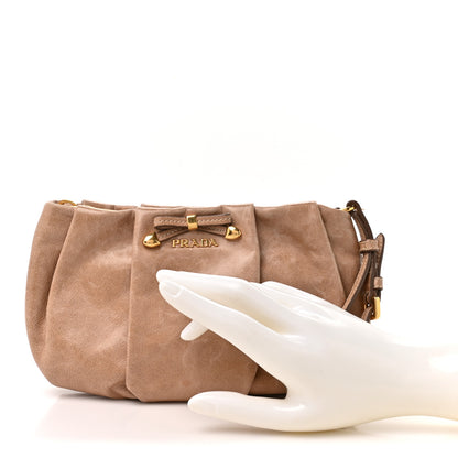 Prada Vitello Shine Bow Wristlet Cammeo 2 of 10