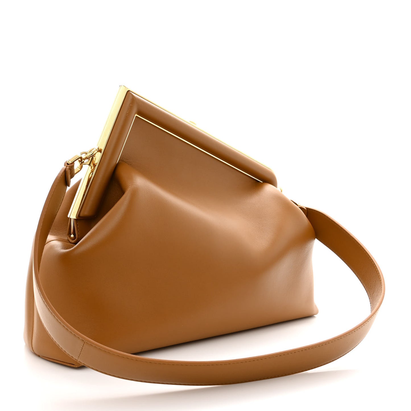 Shiny Nappa Medium Fendi First Caramello