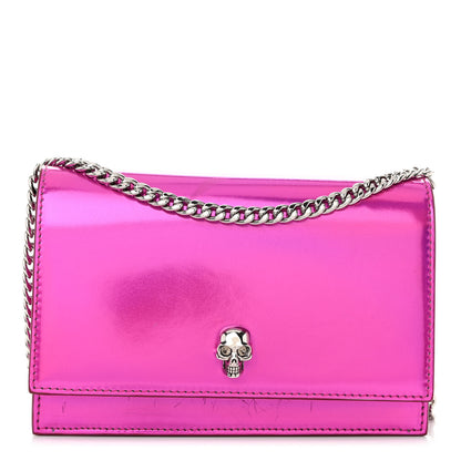 Alexander McQueen Iridescent Calfskin Skull Crossbody Pink 1 of 11
