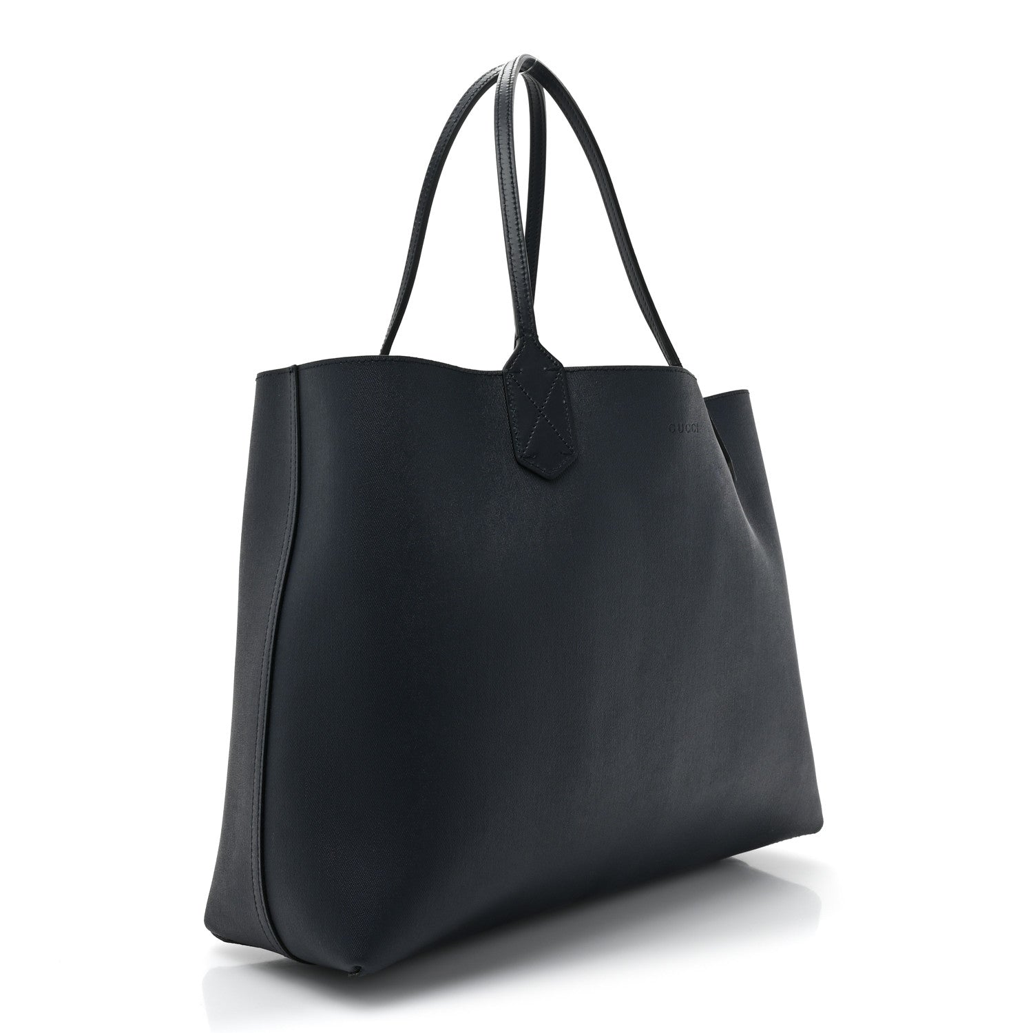 Gucci GG Supreme Monogram Blooms Medium Reversible Tote Beige Blue Navy 5 of 19