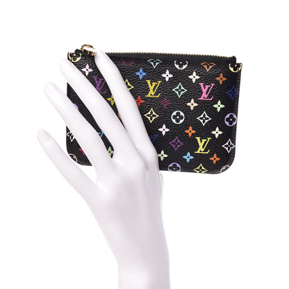 Louis Vuitton Monogram Multicolor Key Pouch Black Grenade 2 of 7