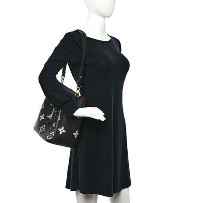 Louis Vuitton Empreinte Monogram Giant Neonoe MM Black Beige 2 of 13