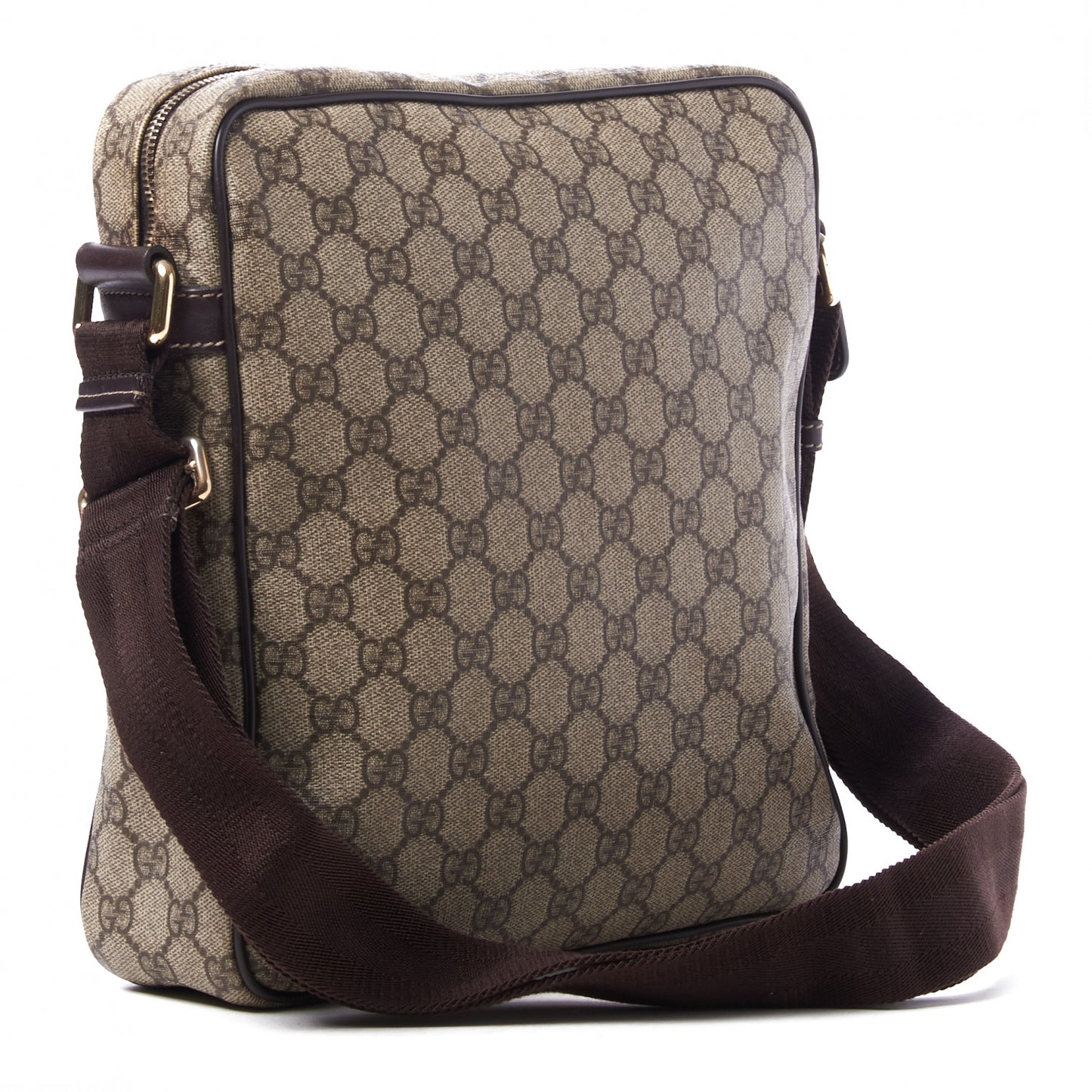 GG Plus Monogram Medium Messenger Bag Dark Brown