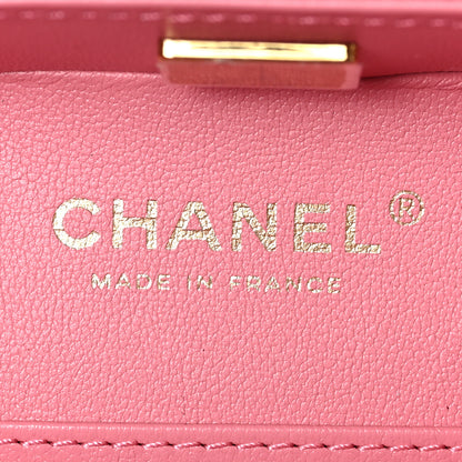 Chanel Tweed Quilted Top Handle Small Vanity Case Pink 6 of 9