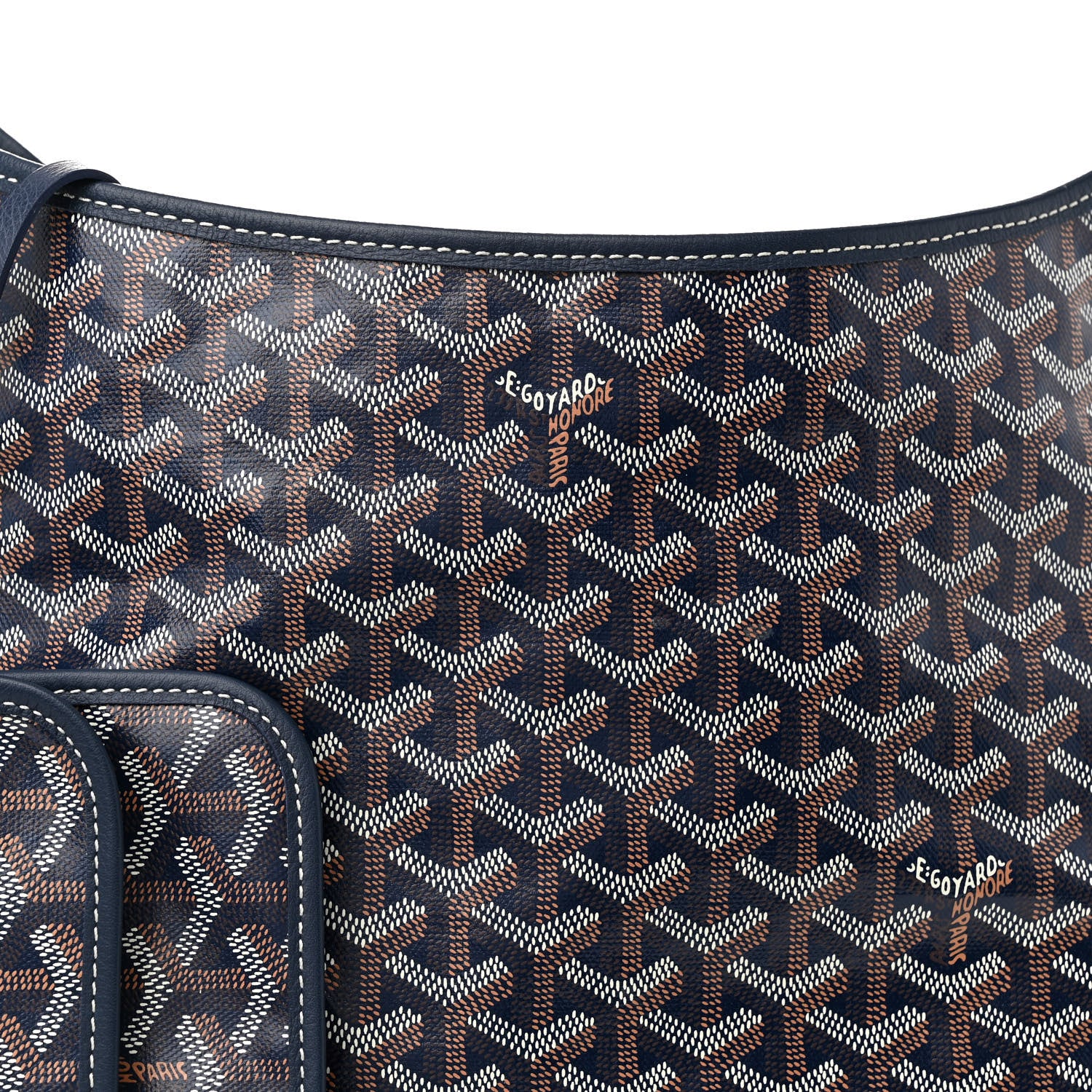 Goyard Goyardine Boheme Hobo Navy Blue 7 of 9