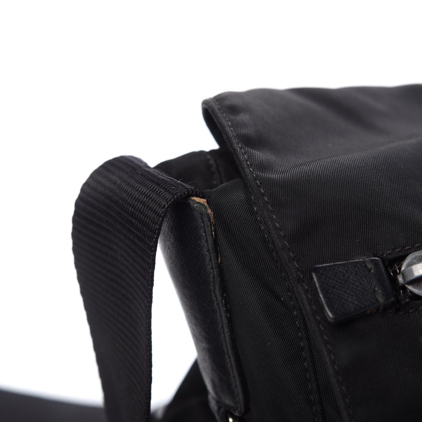 Tessuto Nylon Vela Messenger Bag Black