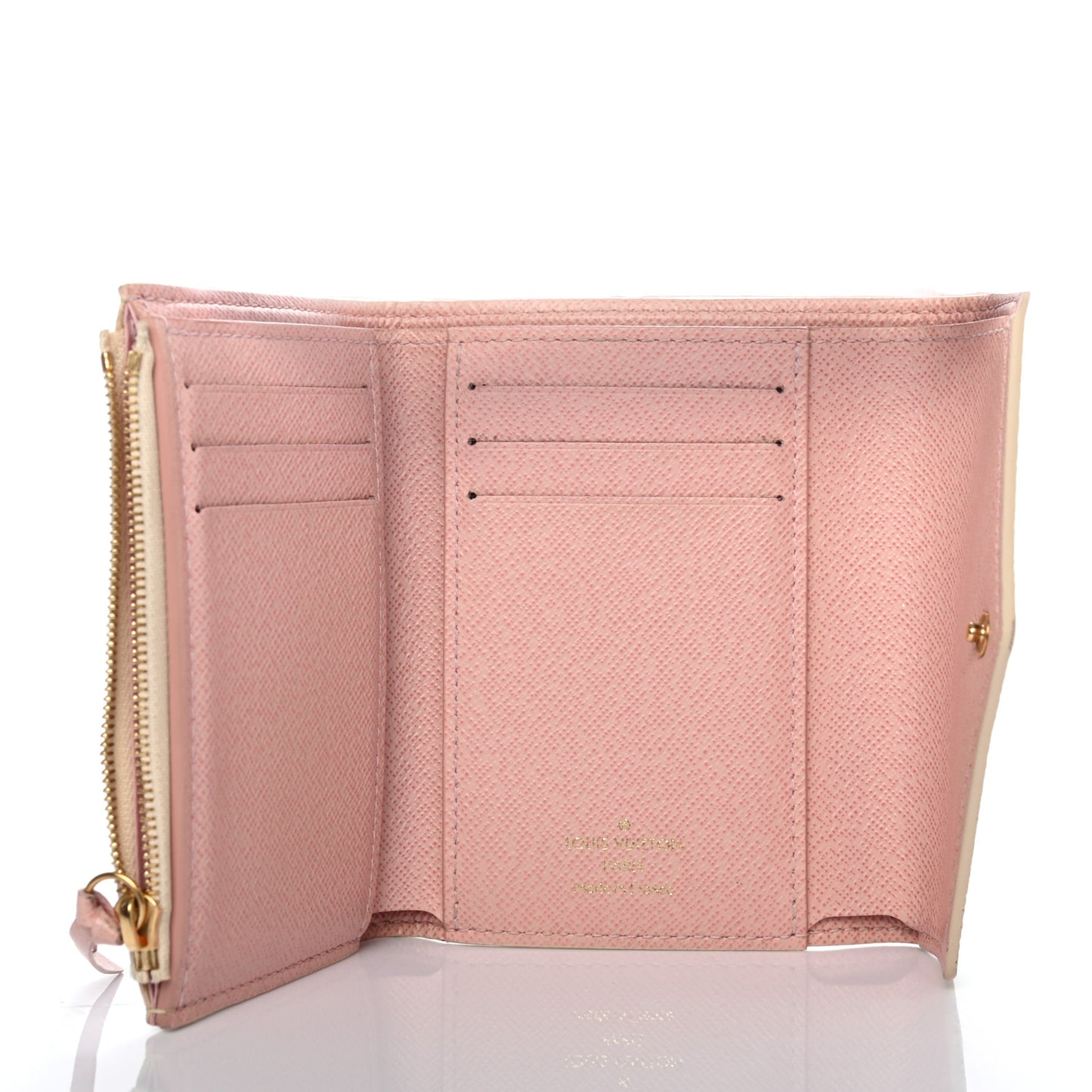 Damier Azur Victorine Wallet Rose Ballerine