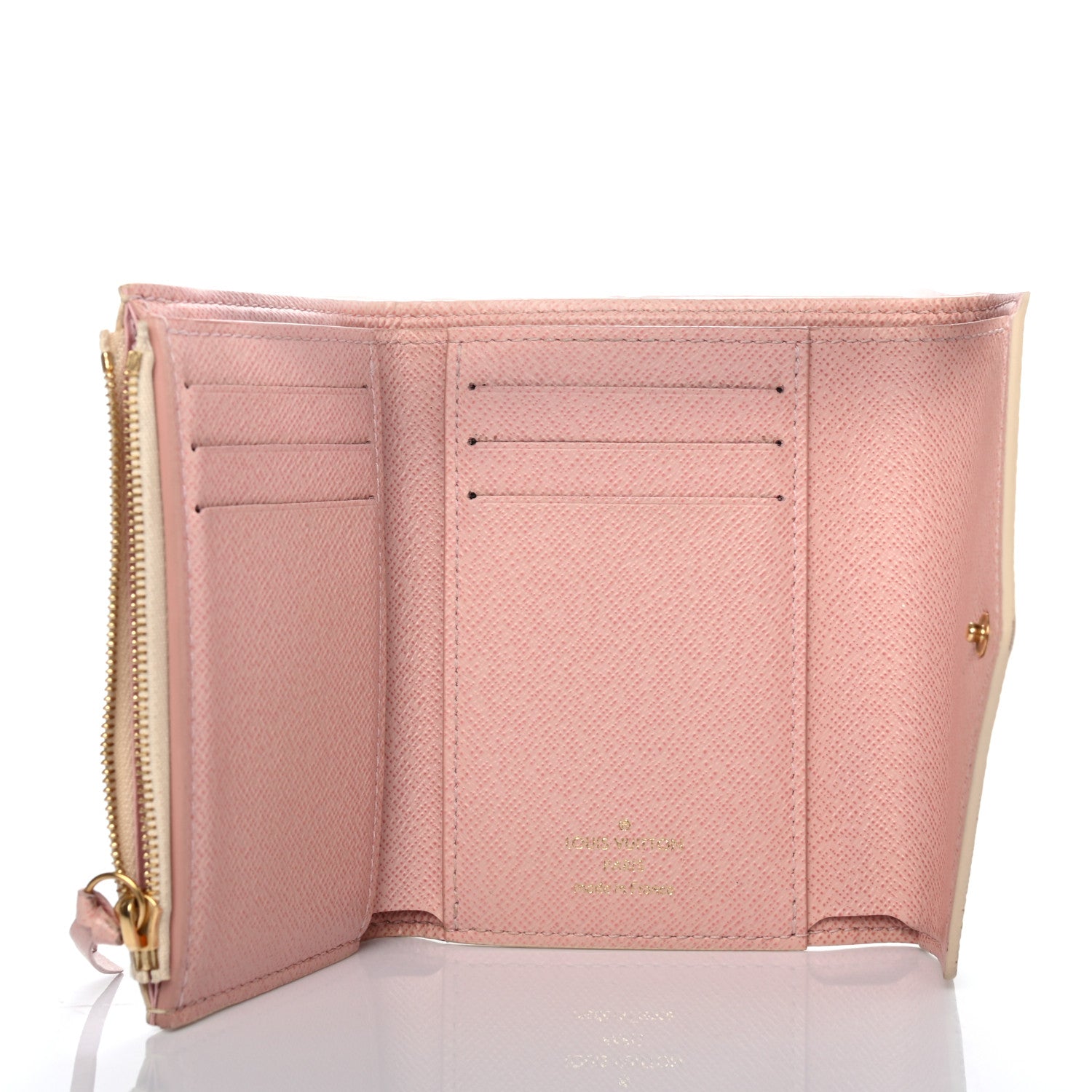 Louis Vuitton Damier Azur Victorine Wallet Rose Ballerine 5 of 7