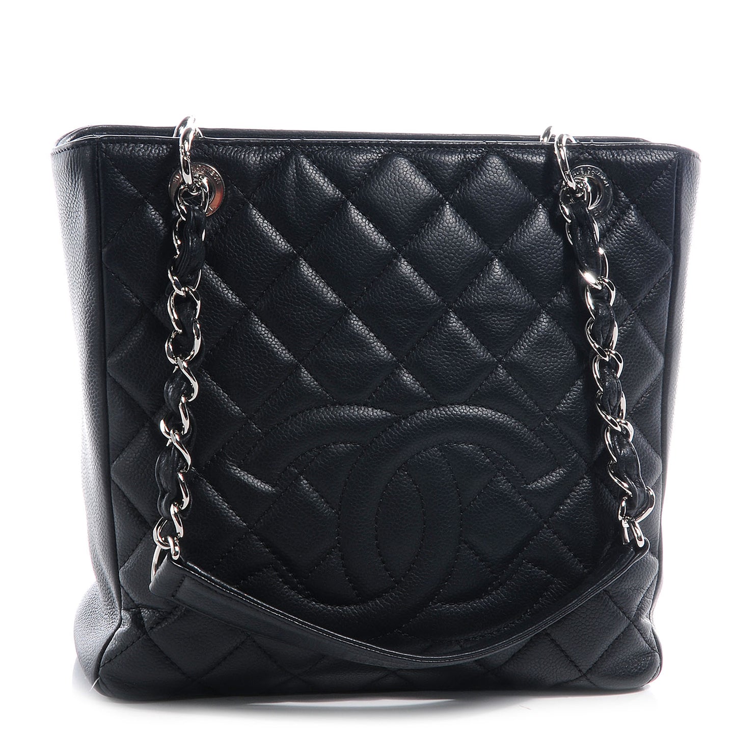 Caviar Petit Shopping Tote PST Black