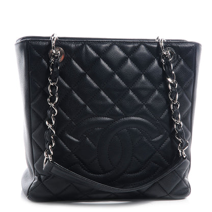 Chanel Caviar Petit Shopping Tote PST Black 1 of 8