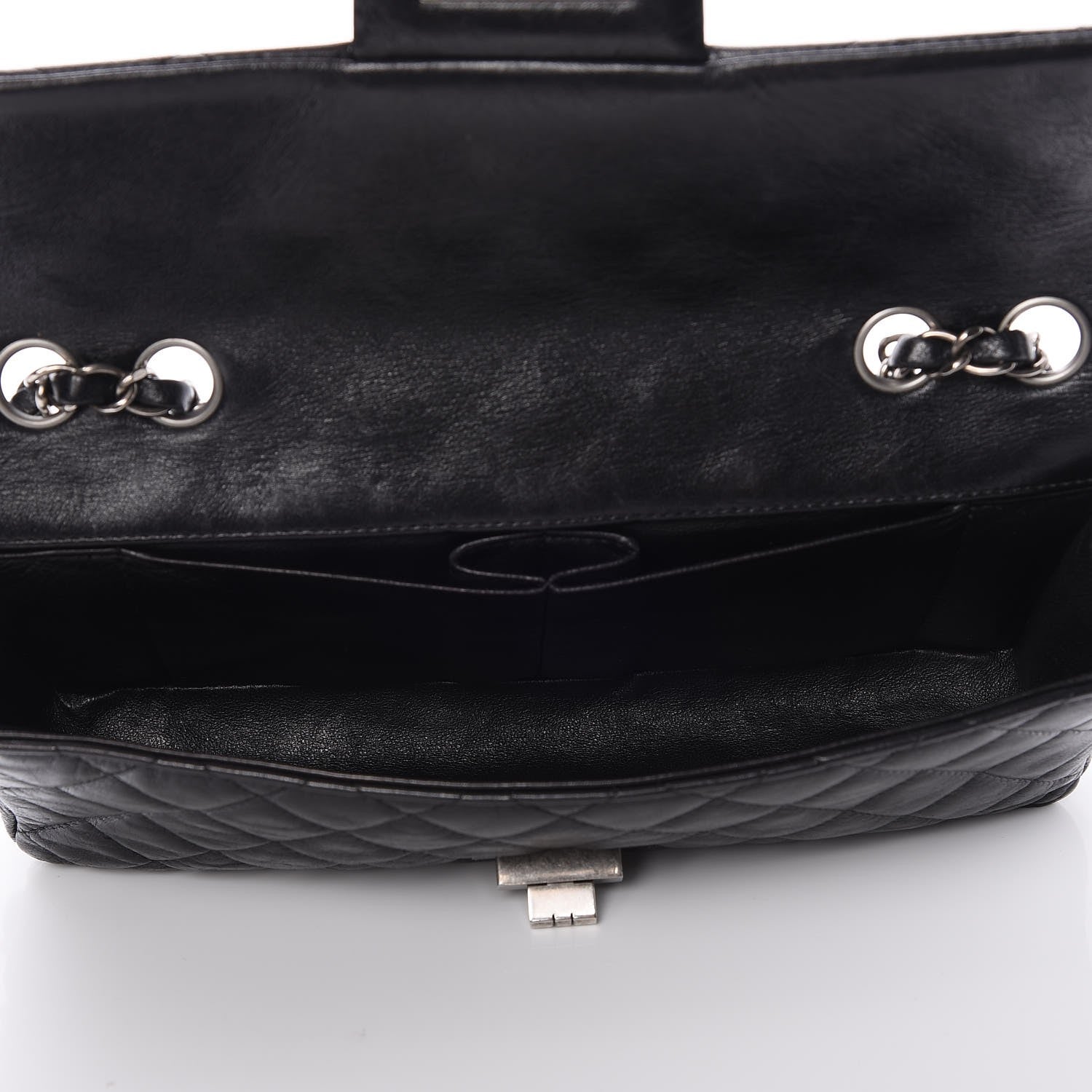 Chanel Calfskin Quilted Hybrid Reissue East West Flap Black 5 of 7