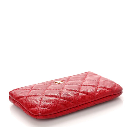 Chanel Caviar Quilted Small Cosmetic Case Red 4 of 8