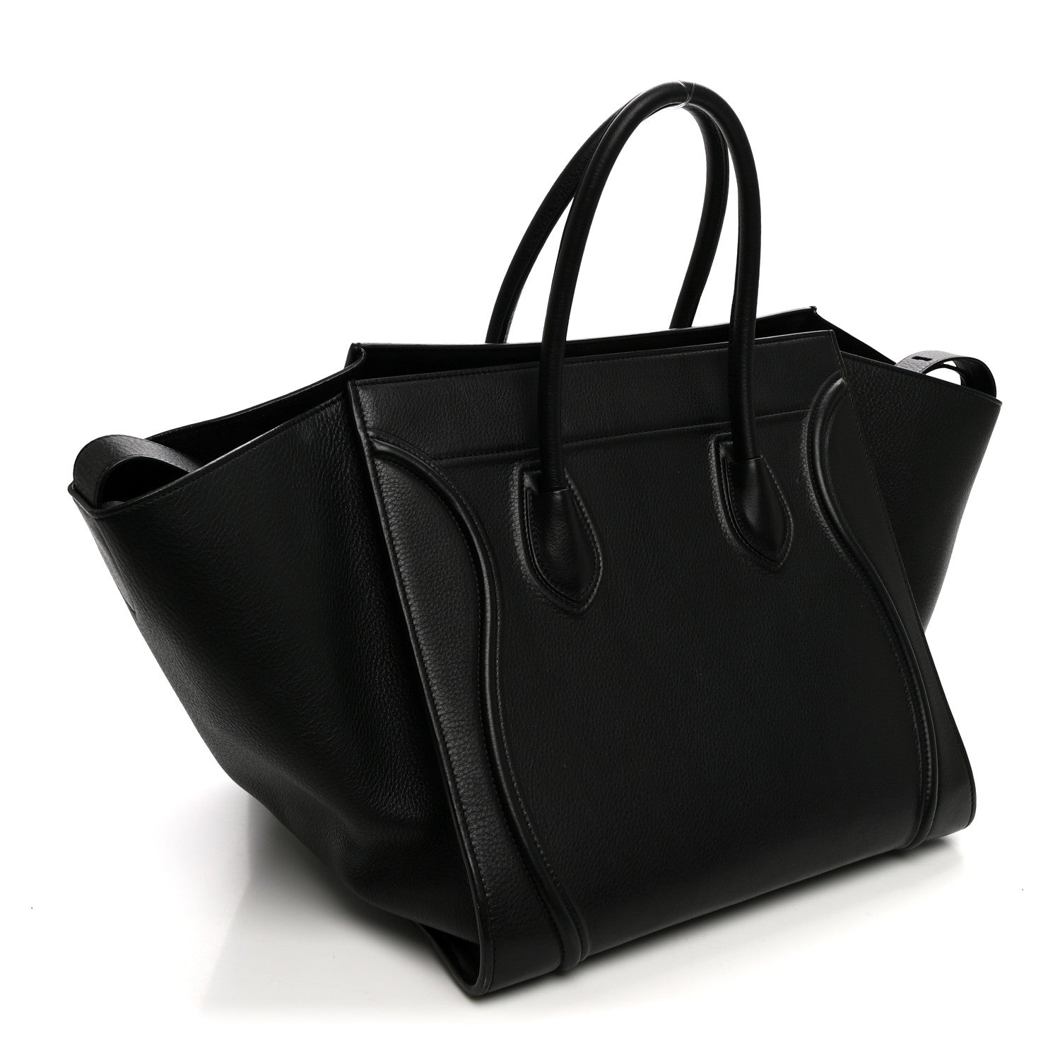 Celine Supple Calfskin Medium Phantom Luggage Black 4 of 11