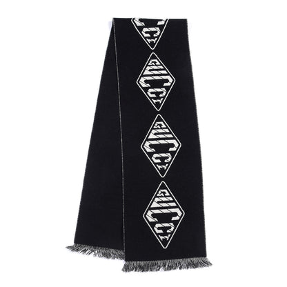 Gucci Wool Cashmere Logo Scarf Black 1 of 3