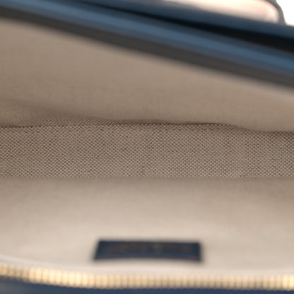 Gucci X ADIDAS Textured Dollar Calfskin Web Trefoil Mini Horsebit 1955 Shoulder Bag Navy Blue Red 5 of 12