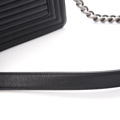 Chanel Calfskin Horizontal Quilted Small Boy Flap Black 10 of 10