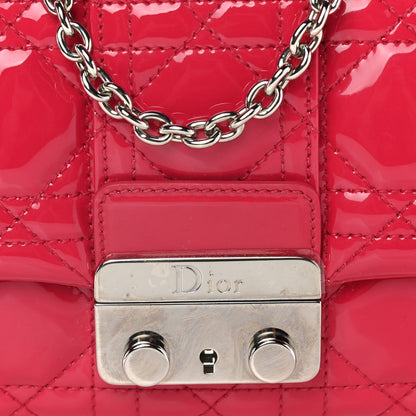 Christian Dior Patent Cannage New Lock Pouch Coquelicot 10 of 10