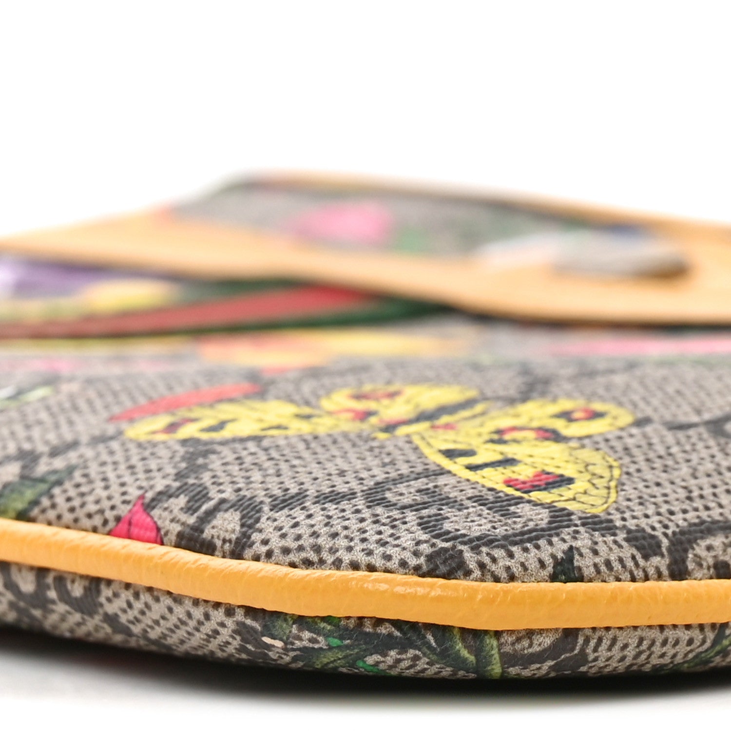 Gucci GG Supreme Monogram Flora Large Ophidia Pouch Clutch Beige Multicolor Crop 10 of 11