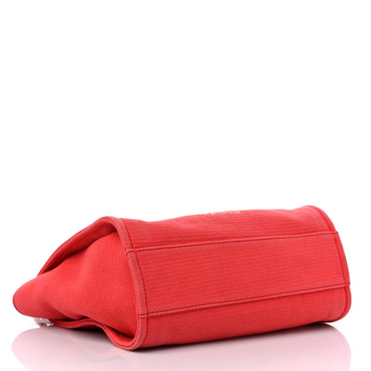 Chanel Mixed Fibers Small Deauville Tote Red 4 of 15