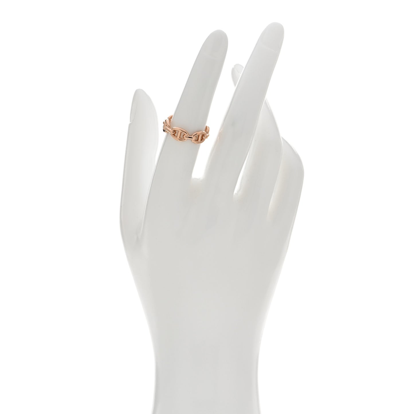 18K Rose Gold PM Chaine D'Ancre Enchainee Ring 52 6