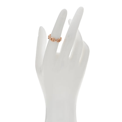 Hermes 18K Rose Gold PM Chaine D'Ancre Enchainee Ring 52 6 2 of 5