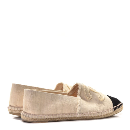 Chanel Canvas CC Espadrilles 40 Ecru Black 4 of 11