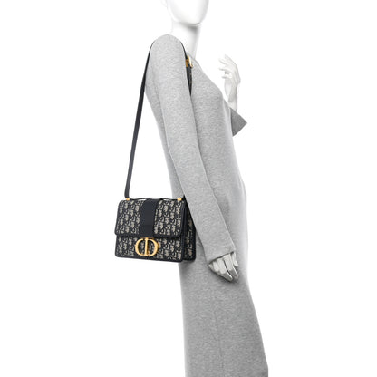 Christian Dior Oblique 30 Montaigne Flap Bag Blue 2 of 12