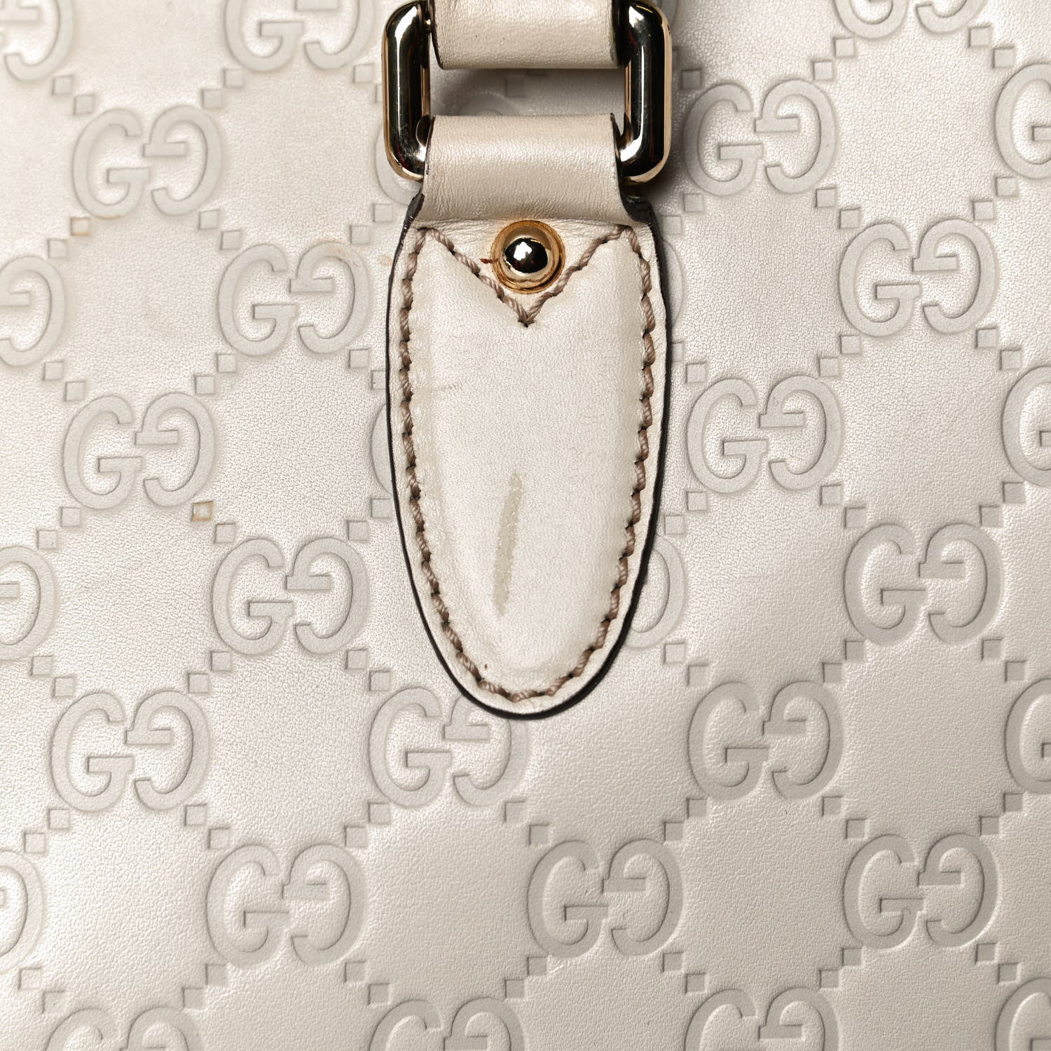 Gucci Guccissima Piston Tote Off White 6 of 15