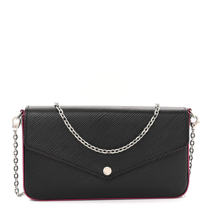 Louis Vuitton Epi Pochette Felicie Black Hot Pink 1 of 16