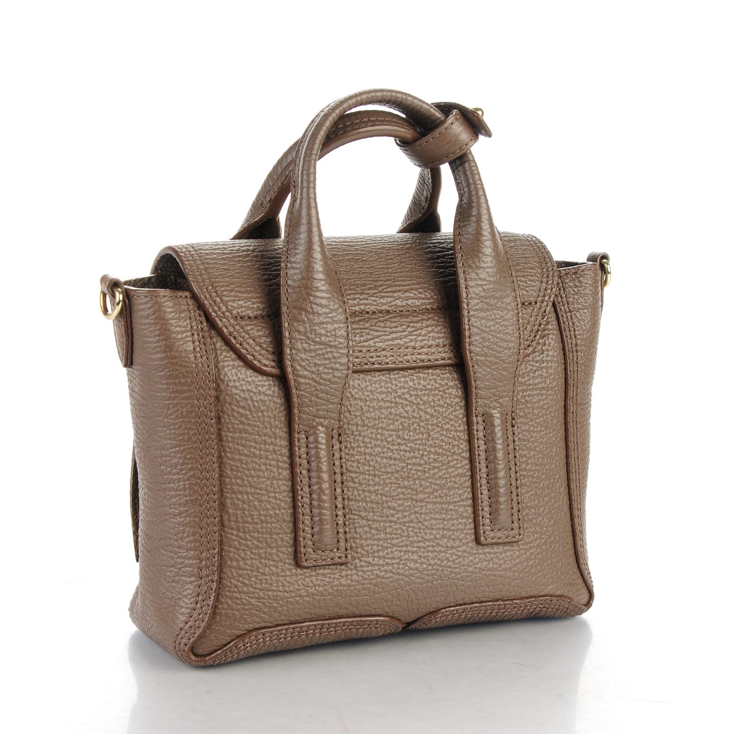 3.1 Textured Calfskin Mini Pashli Satchel Taupe