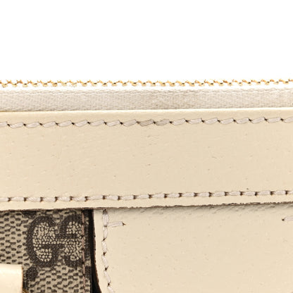 Gucci GG Supreme Monogram Textured Dollar Calfskin Web Small Ophidia Tote Bag Beige Ebony Mystic White 13 of 13