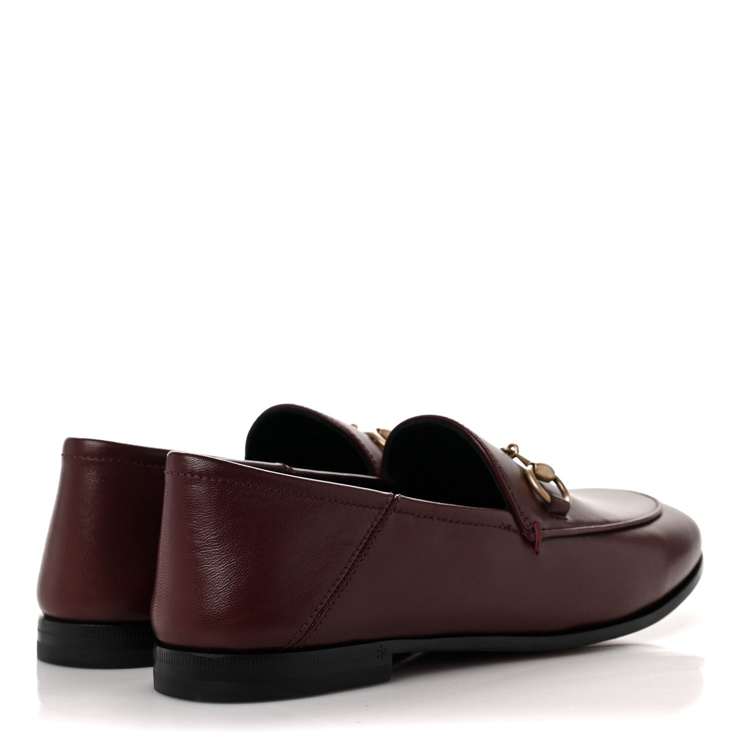 Gucci Lambskin Womens Brixton Horsebit Loafers 35.5 Vintage Bordeaux 4 of 9