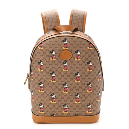 Gucci X DISNEY Mini Vintage GG Supreme Monogram Mickey Mouse Small Dome Backpack Beige Vintage Sun Oil 1 of 8