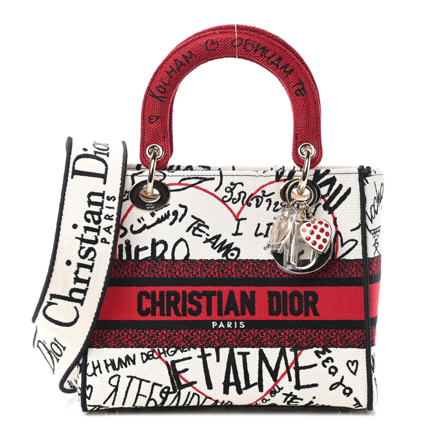 Canvas Medium DiorAmour Graffiti Lady D-Lite Latte