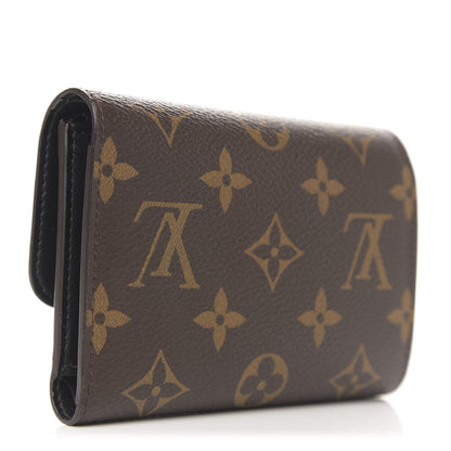 Louis Vuitton Monogram Flower Lock Compact Wallet Black 3 of 6