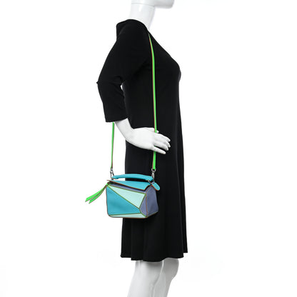 Loewe Calfskin Mini Puzzle Bag Lagoon Blue Blueberry 2 of 10