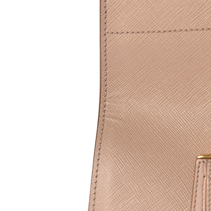 Prada Saffiano City Calfskin Greche Medium Paradigme Bag Cammeo Begonia 11 of 13