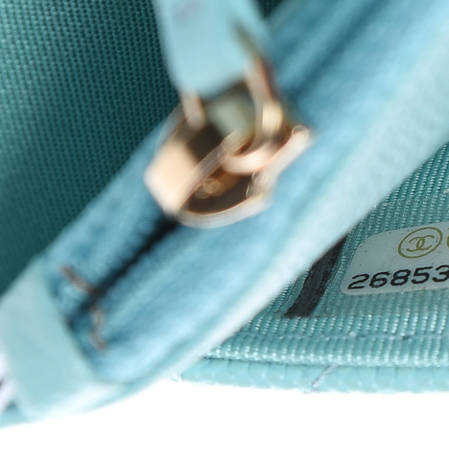 Chanel Caviar Quilted Wallet On Chain WOC Light Blue 8 of 11