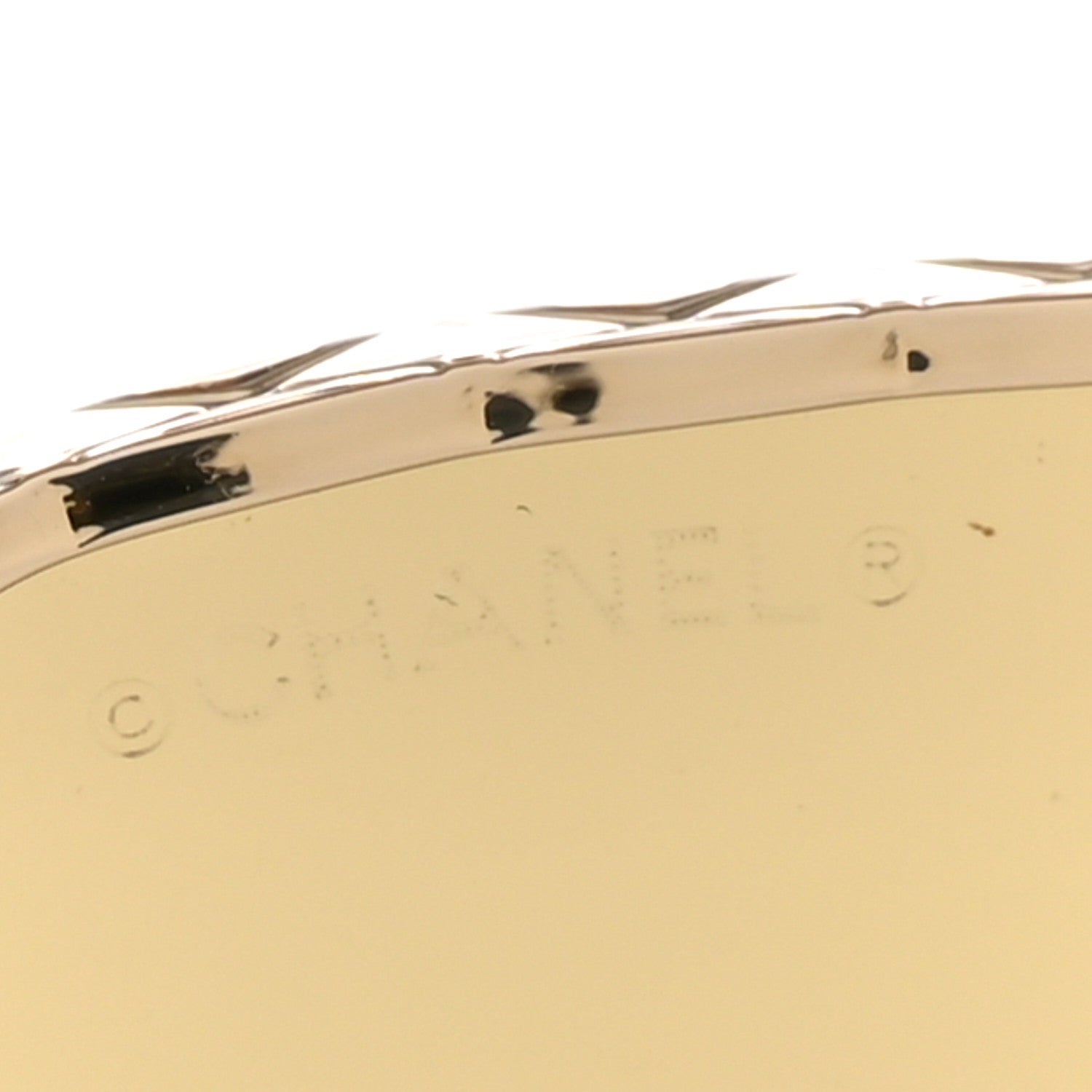 Chanel Metal Quilted Rectangle Sunglasses 4295 Green Gold 7 of 8