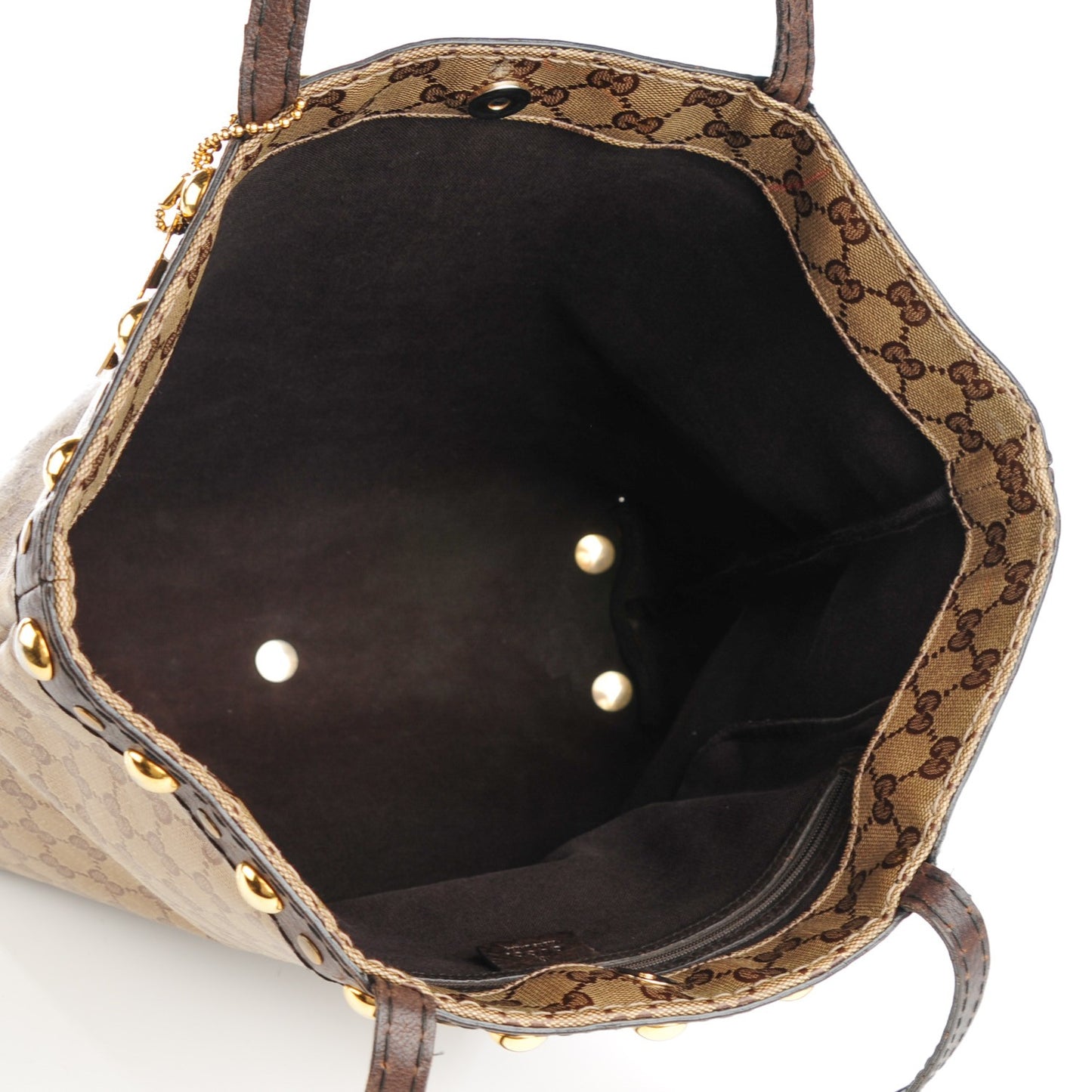 Crystal Monogram Medium Babouska Vertical Shopping Tote Dark Brown
